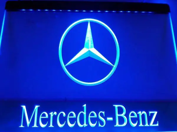  Neon LED 3D Leucht-Schild Merces-Bennz, Leuchtreklame