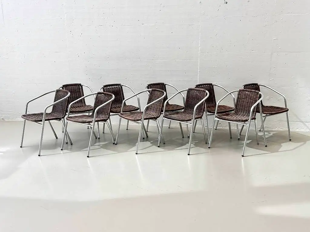 Gartenstühle, Stapelbar im einem schönen braun