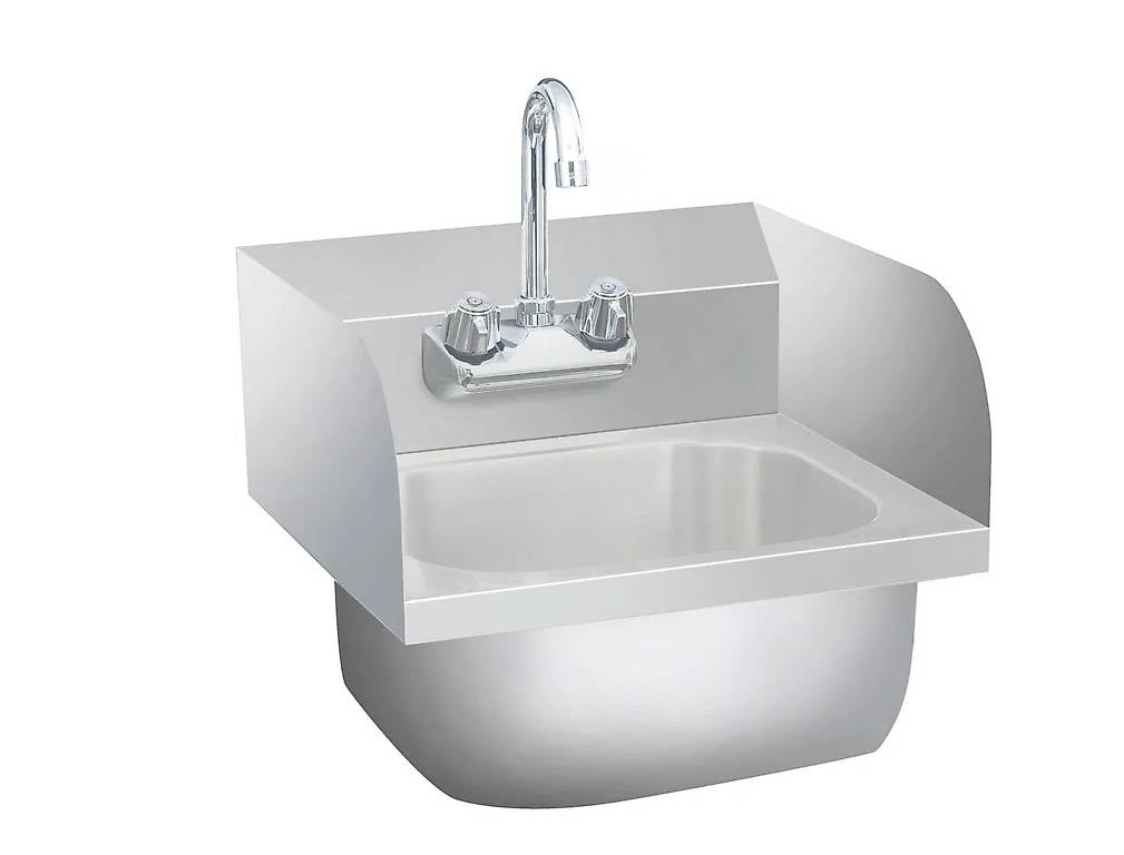 Gastro-Handwaschbecken mit Wasserhahn Edelstahl