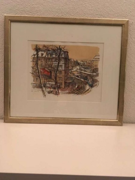 Bild Zürich Central gerahmt hinter Glas.Alfred Koella