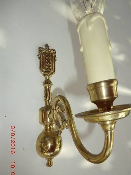 2 Wandlampen aus Messing