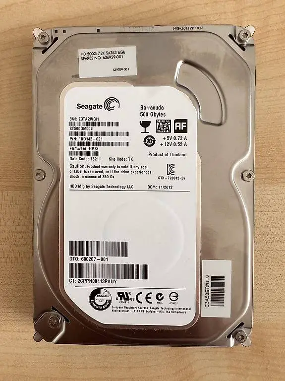 Seagate Barracuda Harddisk 500GB