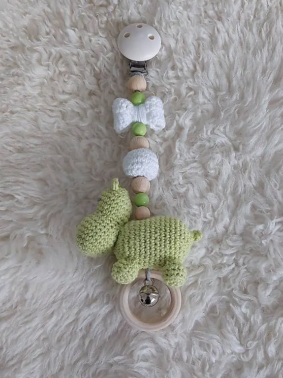 Maxi Cosi Anhänger Nilpferd mit Befestigungsclip