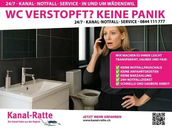 WC verstopft in Wädenswil? Wir kommen SOFORT