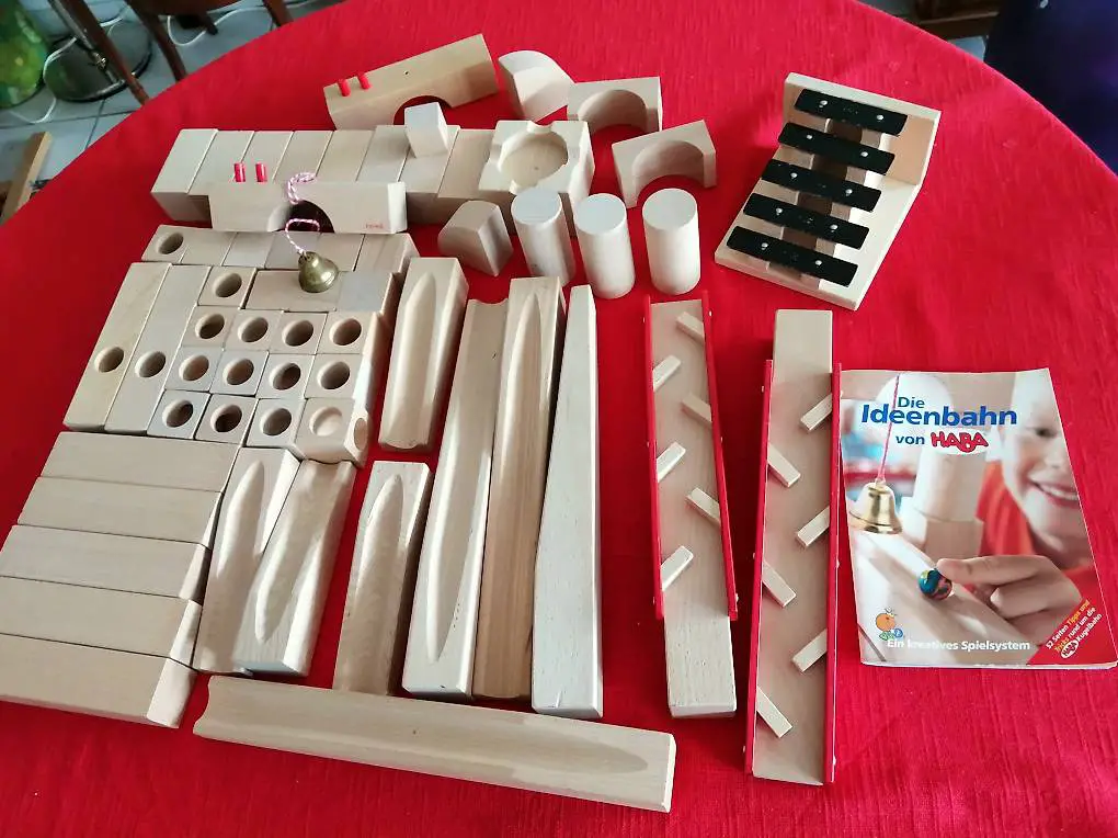 HABA Kugelbahn Doppelset 55 Teile neuwertig