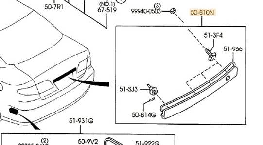 Original Mazda 6 GG Griffleiste