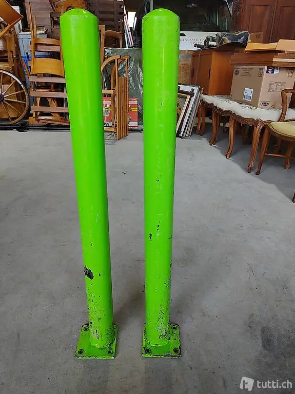 2 Stk Stahlpoller Sperrpfosten Absperrpoller höhe 92 cm