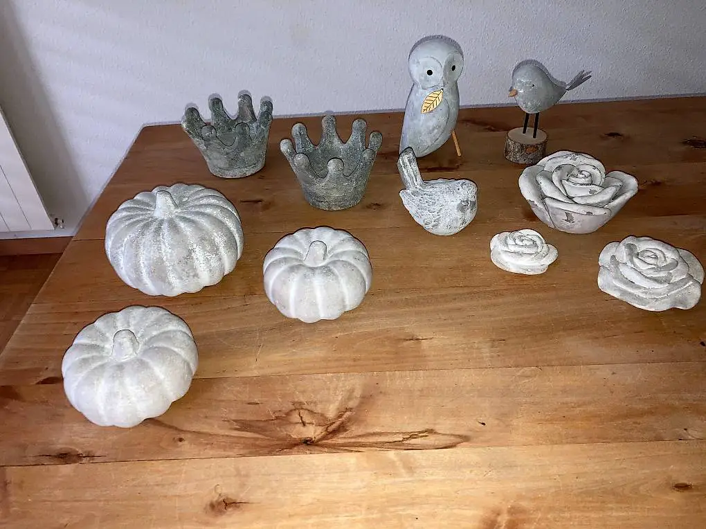 Beton Figuren Deko, 4 einzelne Sets