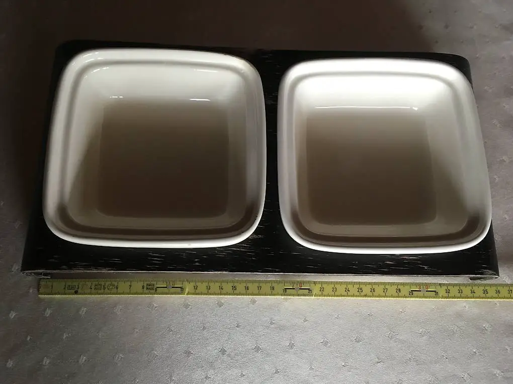 Futterbar Fressnapf Keramik auf Holzgestell für Katze Hund