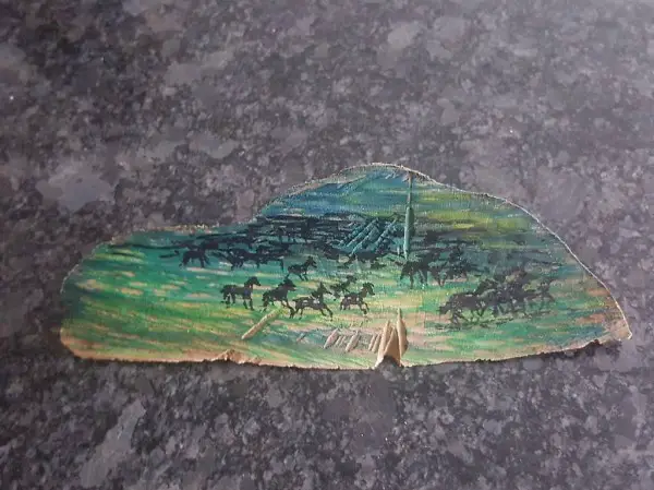 Prärie-Bild auf Holz: "Die grosse Rückkehr der Mustangs"