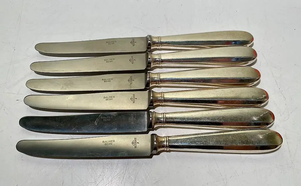 6 Messer versilbert Victorinox Balmer Bern