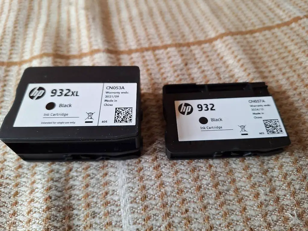 Druckerpatronen HP 932 Schwarz XL und Standard