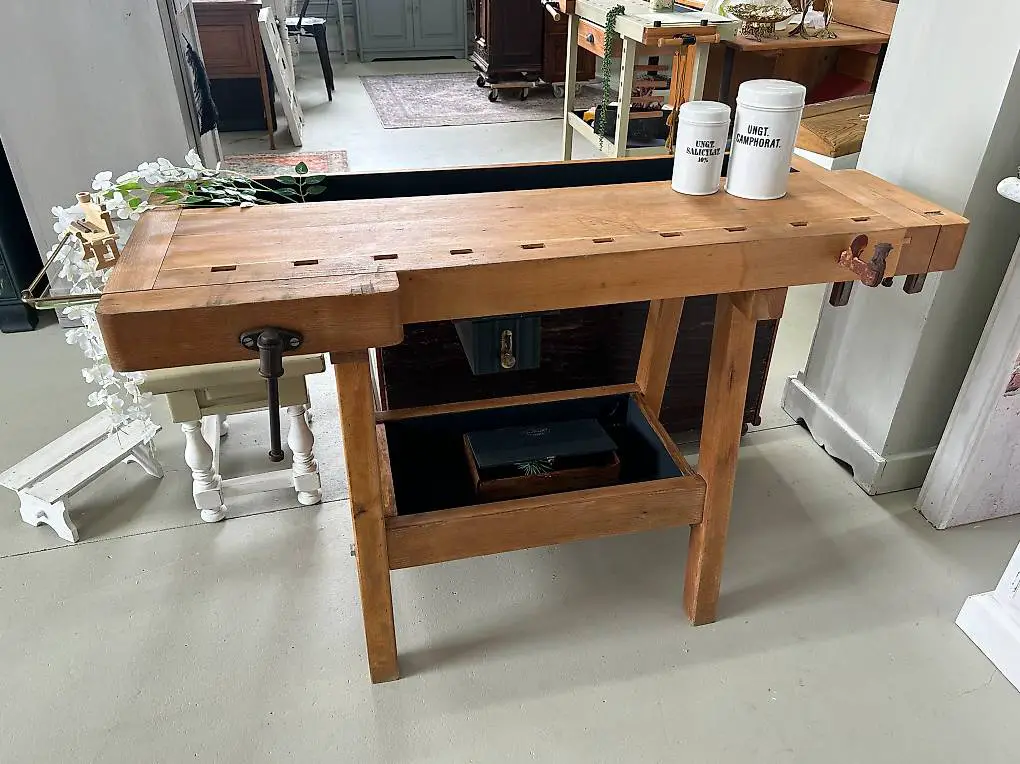 Hobelbank Sideboard Beistellmöbel vintage schwarz börnie"s