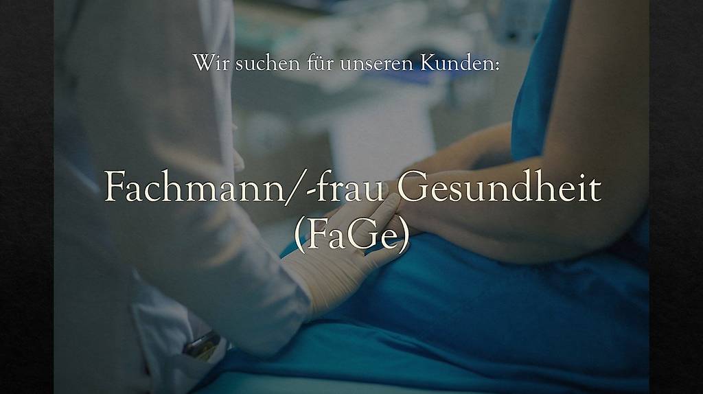 Fachfrau / Fachmann Gesundheit 50% - 100%