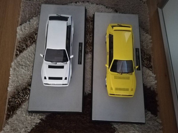 Neu Lancia Delta HF Evo giallo Ginestra top Marques 1/12