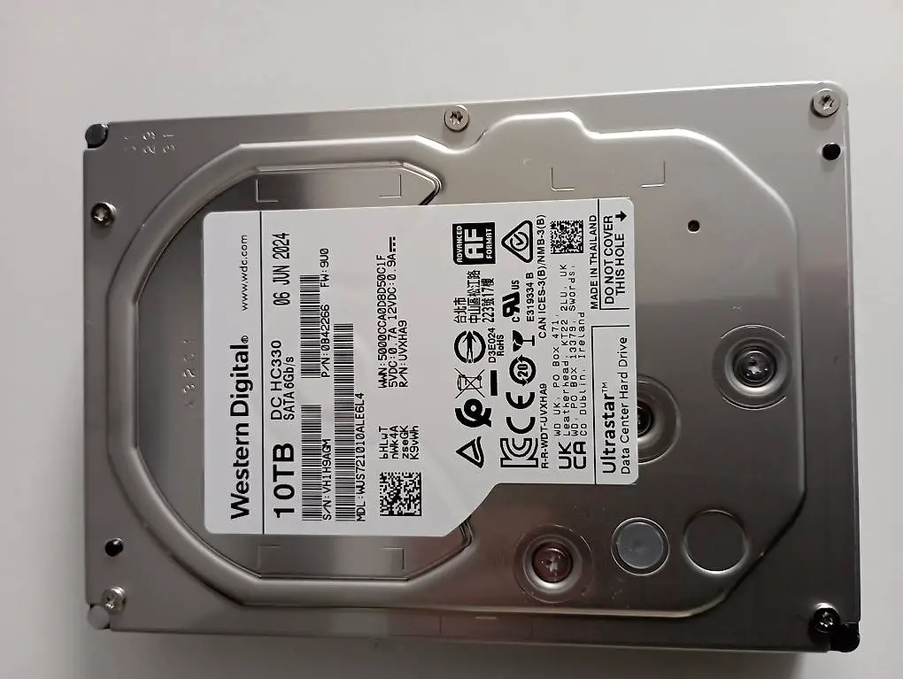 10 TB Harddisk Western Digital, 24/7, Neu, PC-Server HDD