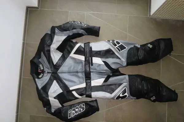 Töffkombi / Lederkombi IXS silber-schwarz 2tlg Gr. 52 od 265