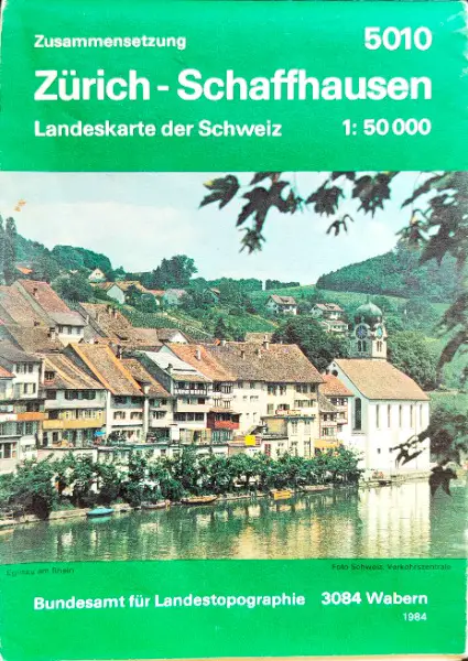 Zürich-Schaffhausen 1:50"000 Topograph. Landeskarte der Schweiz