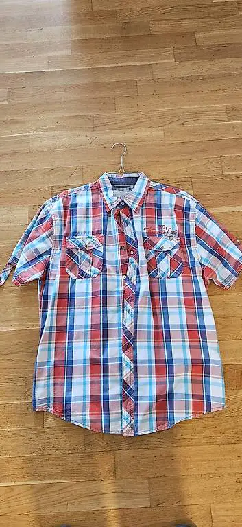 Kurzarmhemd kariert XXL