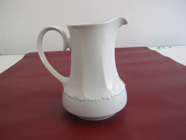 Vintage Milch-/Wasserkrug, Mitterteich Bavaria, weiss