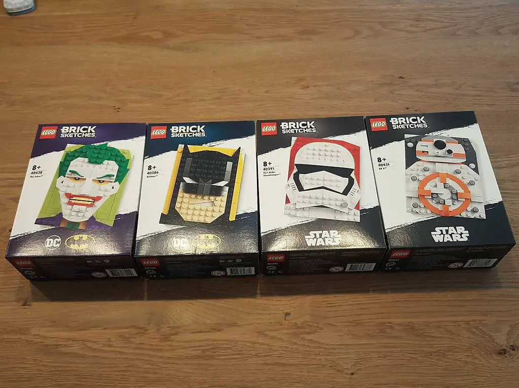 lego brick sketches 4 stück inkl. versand