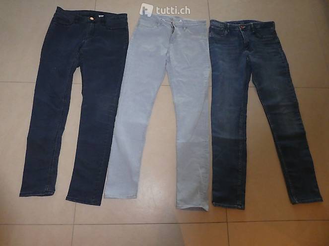 Drei Jeans gem. Foto, Gr. 164, (Abholpreis)