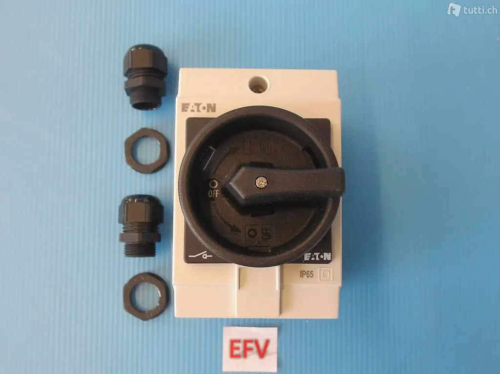  EATON Haupt + Anlagenschalter 6 P/ 20A + M20 Verschraubungen