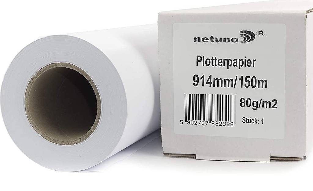 Papier Grossformat 80 g/m² 914mm x 150 meter