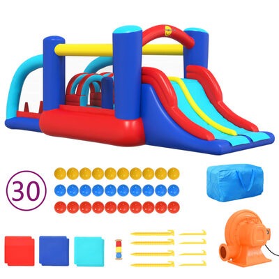  vidaXL Happy Hop Aufblasbare Hüpfburg mit Rutsche 529x252,5x215 cm PVC