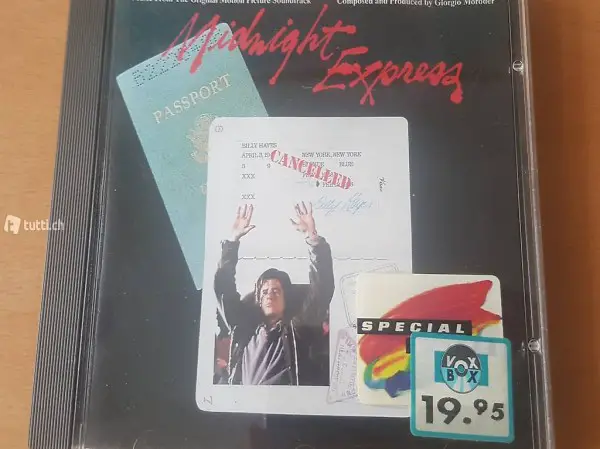 Original CD mit Soundtrack-Musik zum Film "Midnight Express"