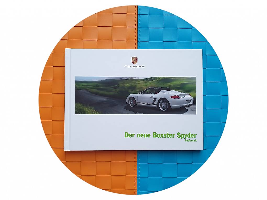 porsche boxster spyder - prospekt / buch
