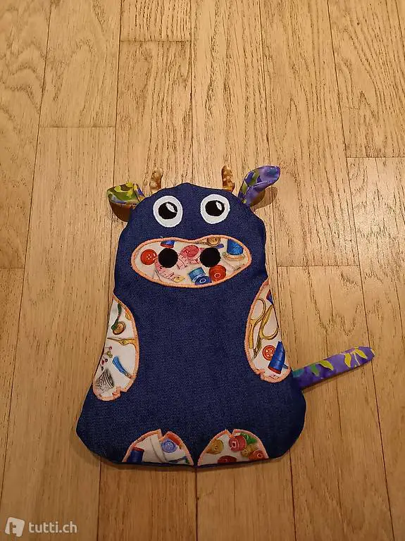 Traubenkernen Wärmekissen für Kinder (Kuh) Selbstgenäht
