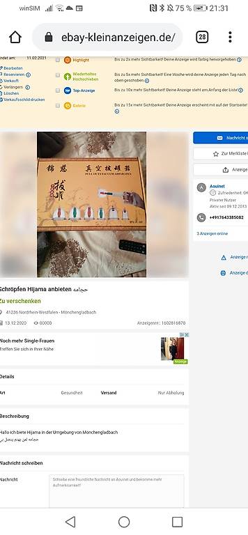 Schröpfen hijama massage