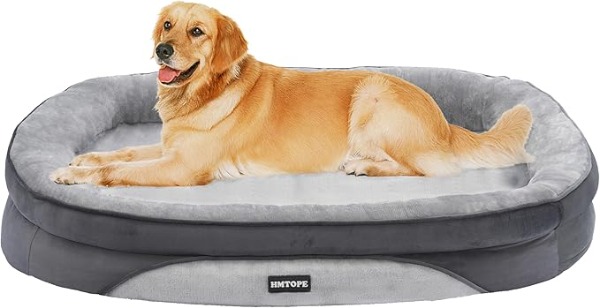 Orthopädisches Hundebett, 106 x 79 x 17 cm, Hellgrau