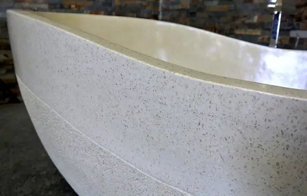  Badewanne Freistehend Wanne Spa Terrazzo Stein Steinwanne