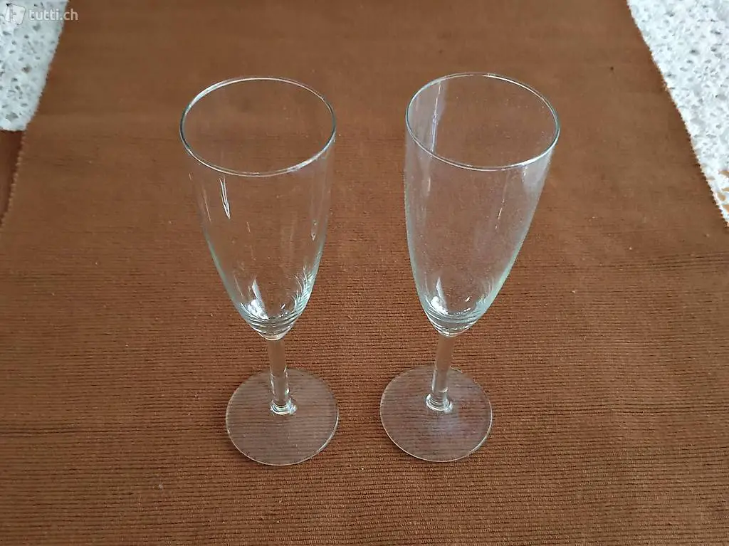 2x Sekt- Cüpli- Champagnergläser