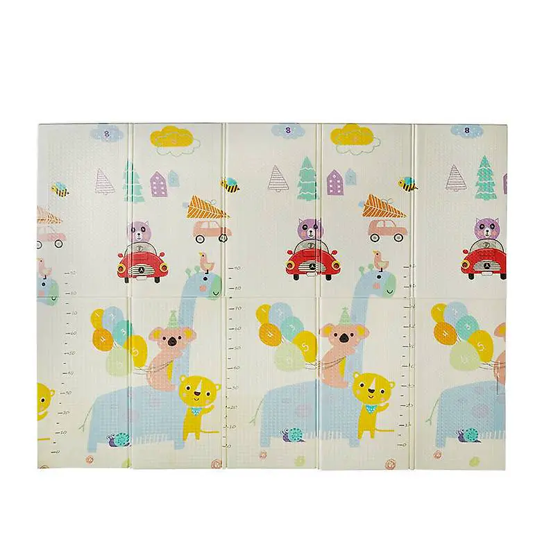 Krabbeldecke faltbar Strasse und Tiere