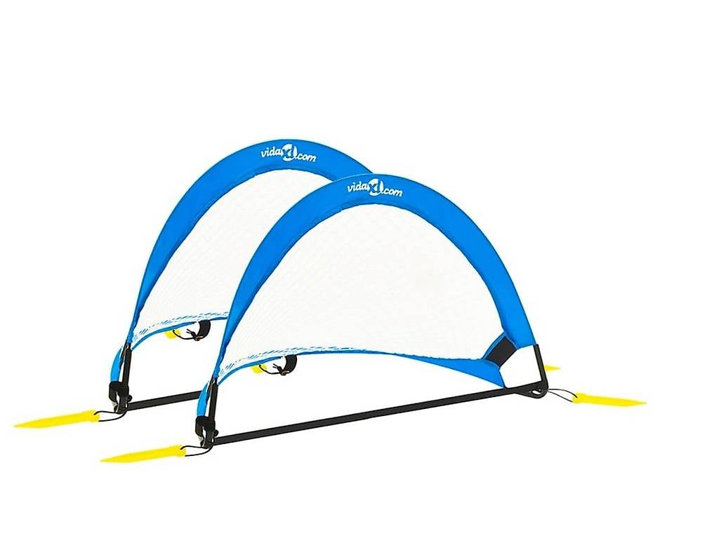 Fussballtore Kinder 2 Stk. mit Aufbewahrungstasche 75,5x46x48