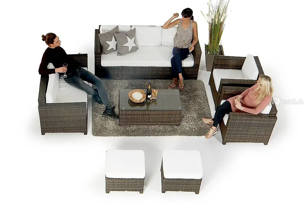  Rattan Gartenmöbel Loungeset