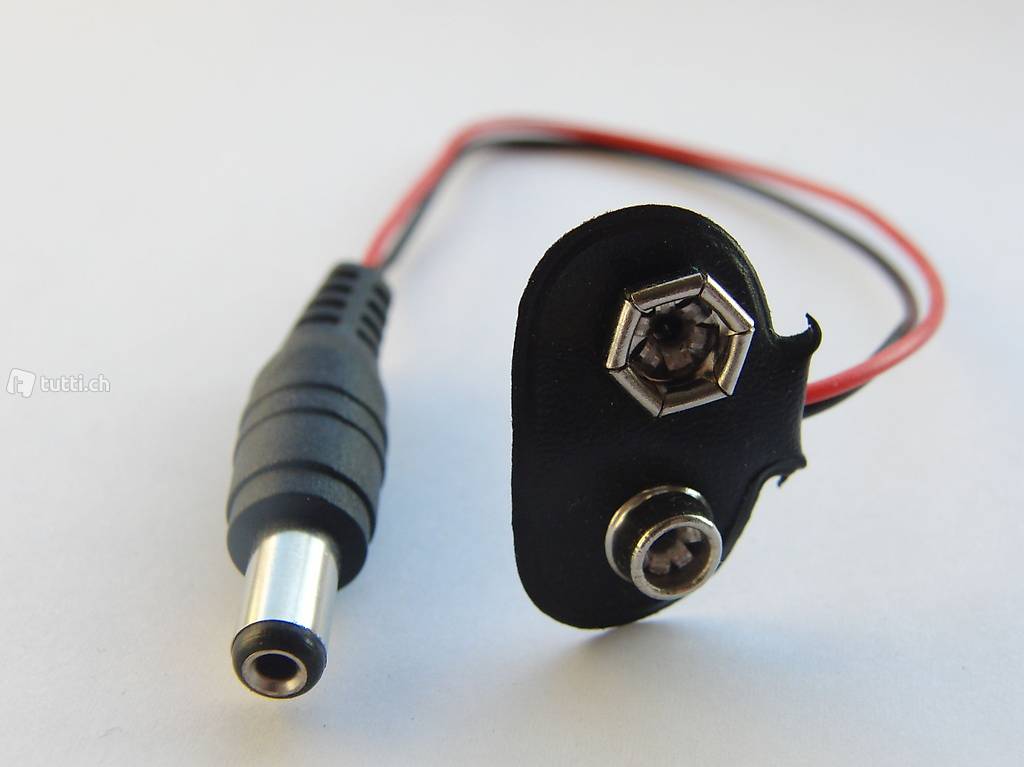 Adapter DC 9V Batterie auf 5.5mm Stecker