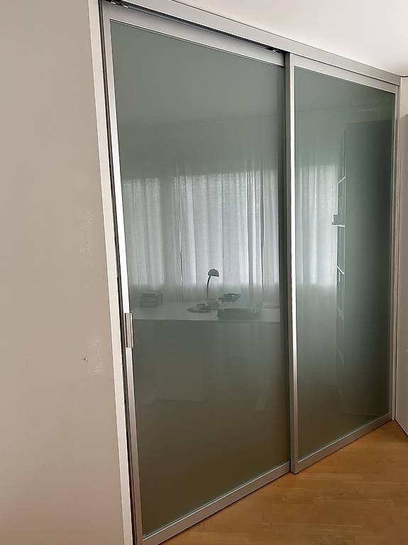 Schiebetüre Milchglas Aluminium