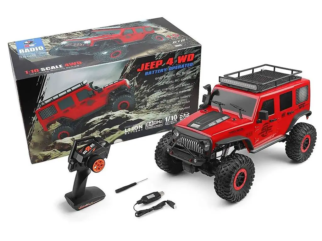 RC Car - 4WD Off-Road Crawler rot - RTR-Komplett-Set