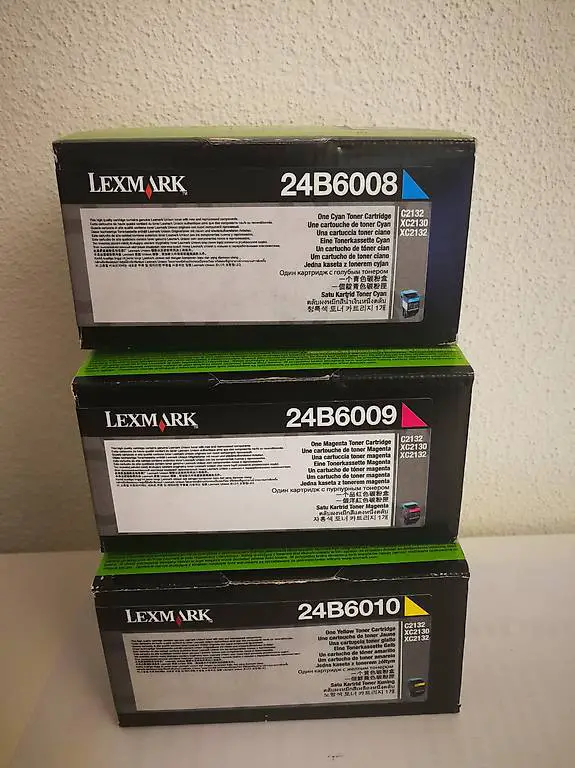 Lexmark Toner Satz 3 Farben 24B6008 24B6009 24B6010 neu