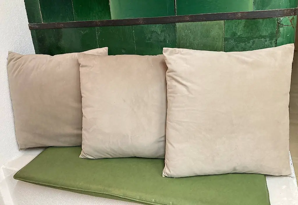 3x Sofakissen gross 50x50cm beige