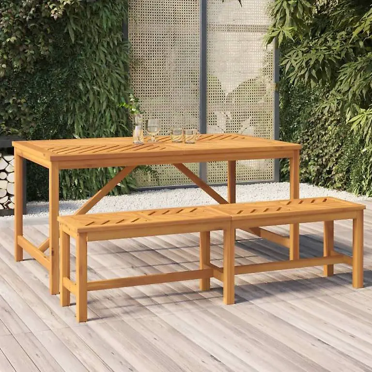Garten-Esstisch 150x90x74 cm Massivholz Akazie