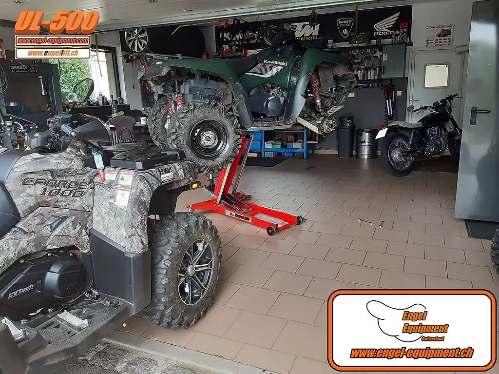 Crics mobiles pour quads et motos, 500kg.