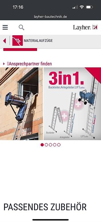 Geda Akku Leiternlift 10 Meter