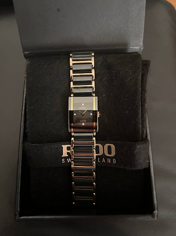 Unisex Rado Jubilee 4 Diamanten schwarz Gold mit Box Fr.370