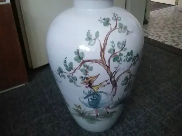 Boden-Vase, Ulmer-Keramik, handbemalt