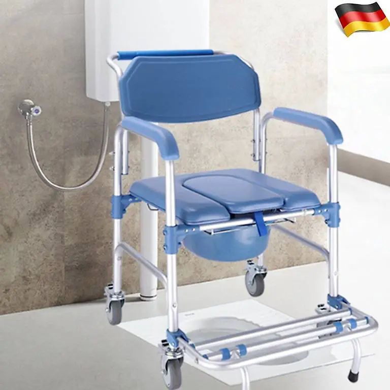 Duschstuhl Alu Toilettenrollstuhl Nachtstuhl Rollstuhl